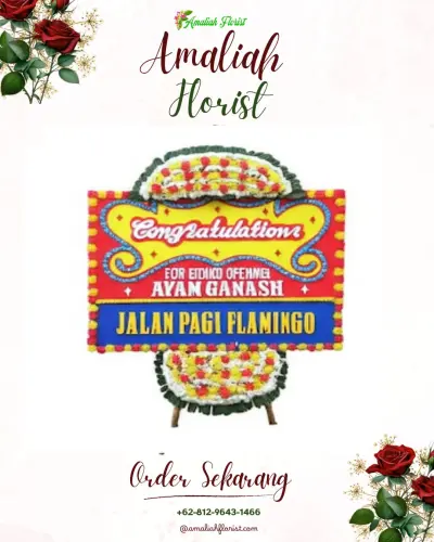 Bunga Papan Congratulation di Gunung Malang